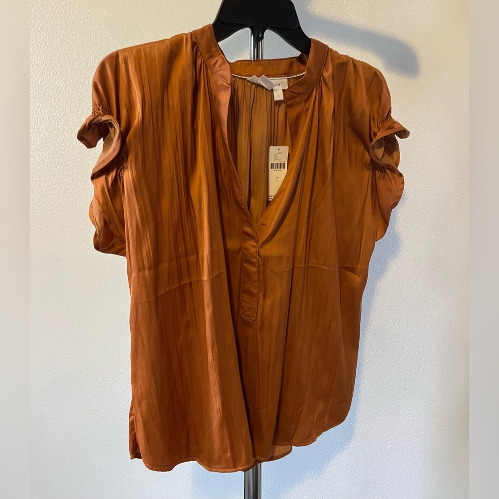 anthropologie : Women's Rust Blouse